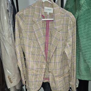 Liverpool Multicolor Plaid Blazer